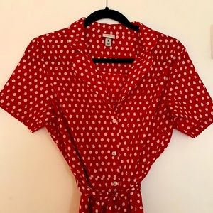 1950s Inspired Red Polka Dot Dress!